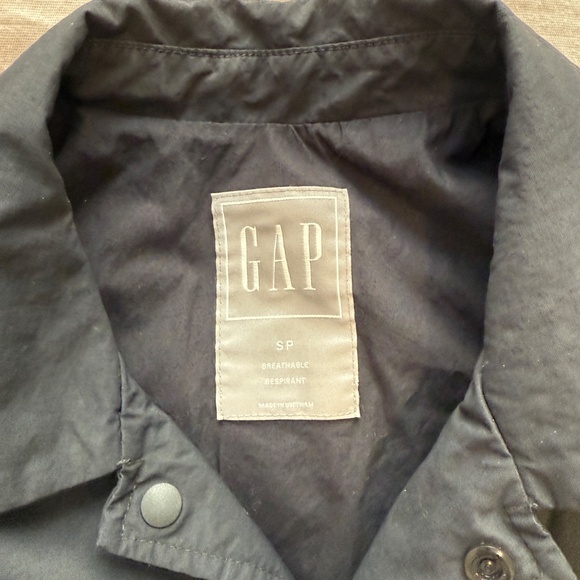 GAP Coaches Jacket Windbreaker Black Mens Sz Small - Picture 2 of 3